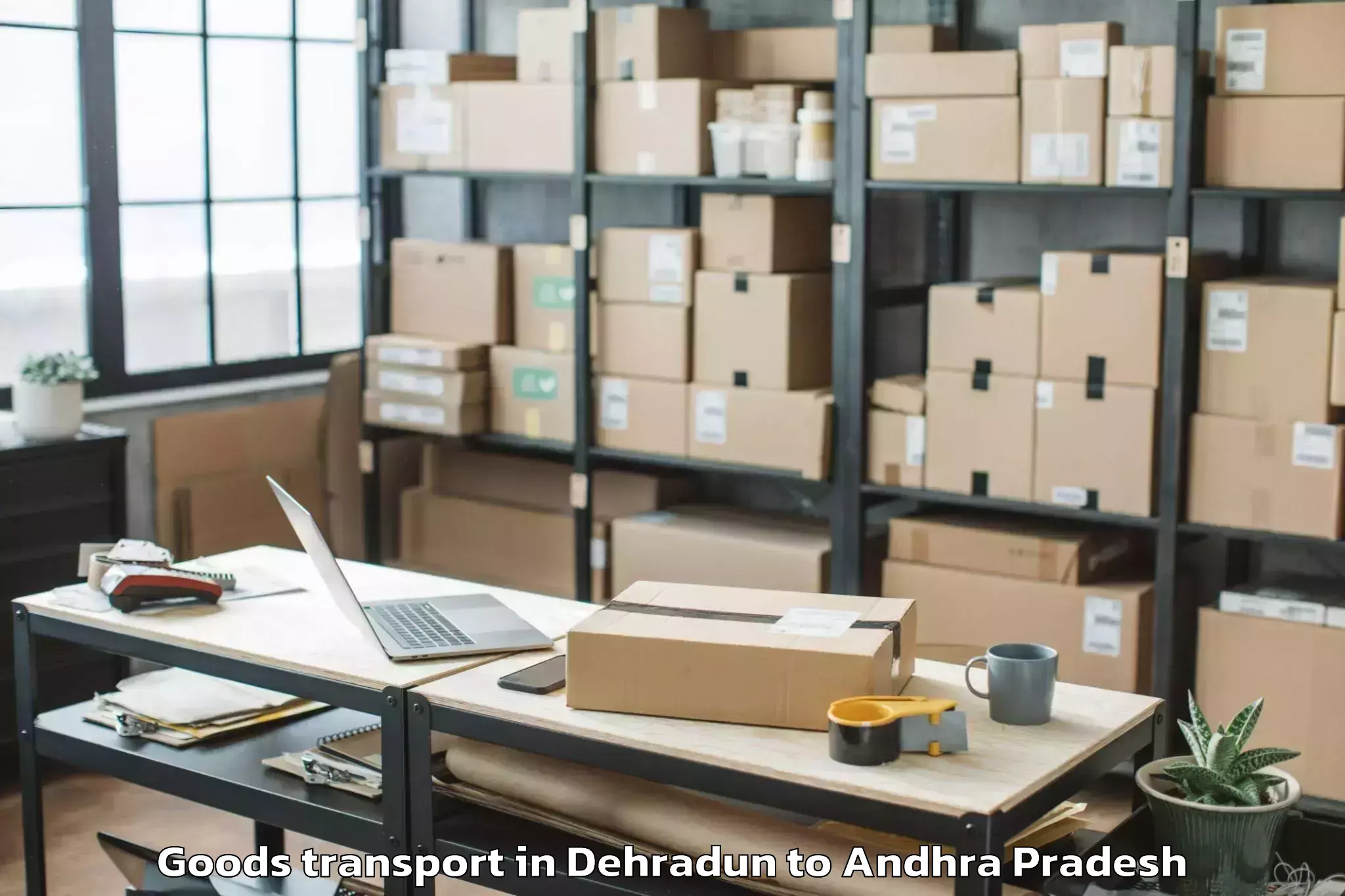 Quality Dehradun to Santhabommali Goods Transport